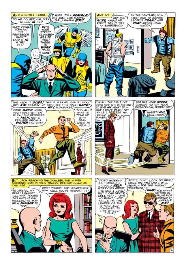 Professor X admits to himself that he's secretly in love with Jean Grey