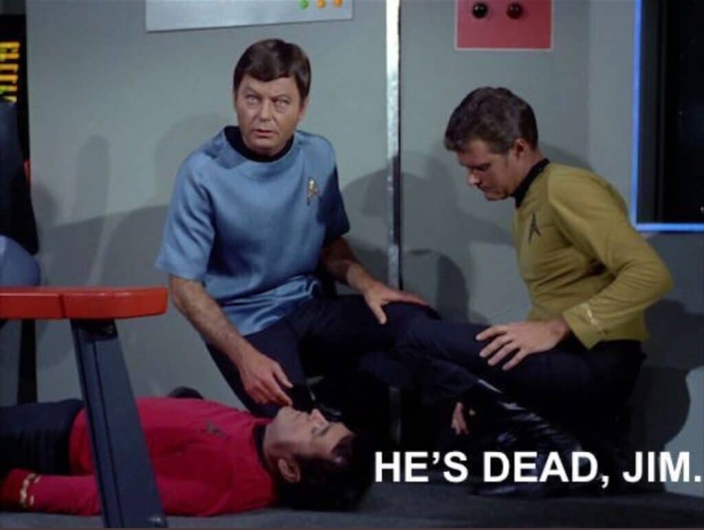 he's dead jim - star trek meme