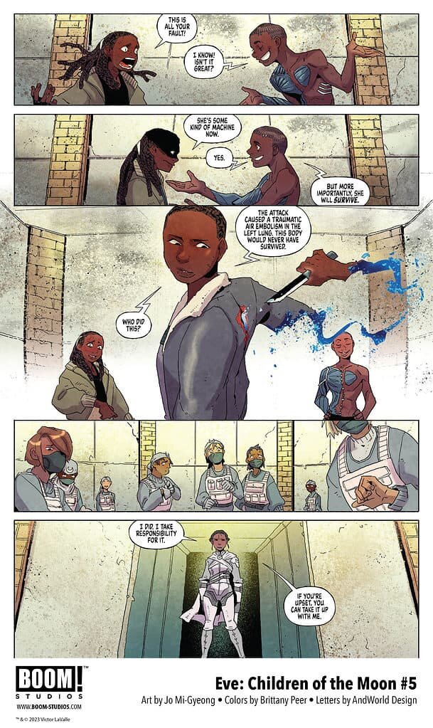 Eve: Children of the Moon #5, Page 3, Art by Jo Mi-Gyeong, Colors by Brittany Peer, Letters by AndWorld Design